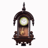 Aksesori rumah boneka 1:12 klasik rumah boneka Model Mini mainan Model Dekorasi Jam Pendulum Romawi