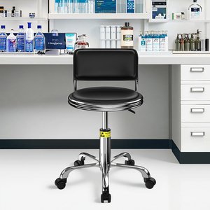 Taburete de Bar de cuero antiestático moderno, fábrica al por mayor, muebles de salón para comedor de belleza para barberías, laboratorios, metal - Product Image 3
