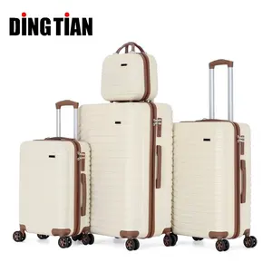 Direct sales 20 24 28 "PP material 4-piece set 13" with hand gift son mother suitcase Leather Suitcase BlackCloud Suitcase.