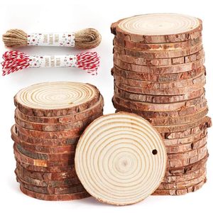 <b>Wood</b> <b>Slices</b> Round 7 X 7 Inches Unfinished Rustic Craft Wedding Centerpiece Table Decorations - Product Image 1