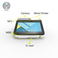 Terminal de point de vente Android rapide et efficace de 7 pouces avec NFC de balayage de codes à barres d'imprimante thermique de 58mm pour un traitement de paiement rapide