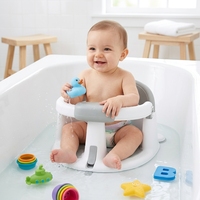 Chaise de bain pour bébé avec siège en maille antidérapante et pieds à ventouses, en plastique PP+TPR, pour bébés de 0 à 18 mois, support de douche pour nourrissons