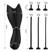 Dilatateur urétral vibrant en silicone pour entraînement SM, modèle œil de cheval, insérable