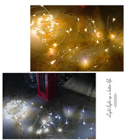 Prop pernikahan LED kawat tembaga tali lampu kreatif lampu jalan memimpin latar belakang Natal dekorasi tali lampu