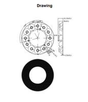 Lentille lumineuse par 24 degrés, lumière multi-objectif 71mm par 3030 led