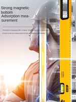 Niveau de mesure magnétique miniature haute précision Deli, règle en alliage d'aluminium, modèle jaune 20230816