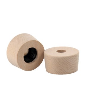 Beech Wood <b>Diffuser</b> Caps 28 Tooth Opening For Essential Oil <b>Bottles</b> Reusable Wooden Lids For Glass Containers - Product Image 3