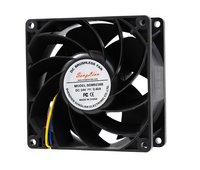 Ventilateur axial AC/EC haute performance 9238 12V/24V/48V à double roulement à billes 92x92x38mm pour refroidissement électrique DC, onduleur, OEM, plastique