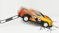 Mini Doodle 6.8CM Miniature Moulé Sous Pression En Plastique Friction Pull-Back Racing Car Model Toys Set Comprend Avion Véhicule