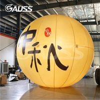 Décoration d'événements pour le Festival de la Mi-Automne : Lune gonflable lumineuse personnalisée avec éclairage LED, ballon gonflable planète flottant
