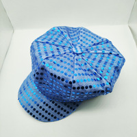 Chapeau à paillettes rétro disco des années 70 et 80, chapeau de scène vintage pour Halloween, carnaval, fête costumée, couvre-chef unisexe