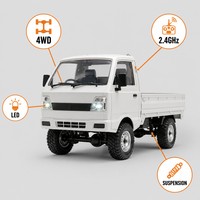Voiture RC de loisir 4x4 Mini Pick-up Télécommandée 2.4GHz Blanche ABS+Métal LED 1:10 pour l'escalade, Prête à l'emploi avec chargeur, Idéal comme cadeau