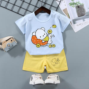 Mode vente en gros ensemble de pantalons deux pièces ensembles de vêtements pour enfants t-shirts d'été pour bébés et ensembles de vêtements pour bébés - Product Image 1