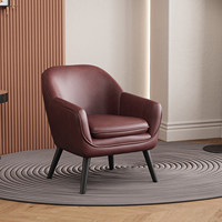 Fauteuil simple multi-usage en cuir de style nordique italien avec rembourrage en éponge pour hall d'hôtel, mobilier commercial pour usage intérieur, Foshan City