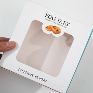 กล่องบรรจุภัณฑ์ขนมหวานแบบฝรั่งเศสสำหรับขนมอบ เค้ก และของขวัญ ทำจากกระดาษแข็งใส กันน้ำ กันน้ำมัน รูปทรงสี่เหลี่ยม พร้อมส่ง - Product Image 5