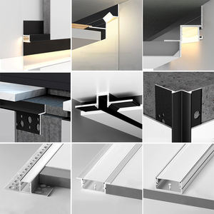 Profil de plafond en alliage d'aluminium moderne pour éclairage LED, profil de fente d'ombre, éclairage de bordure, éclairage de niche pour <span class=keywords><strong>villa</strong></span> et hôtel, vente chaude - Product Image 4