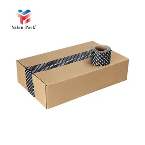 Custom Printed Logo Biodegradable Water Activated Gummed Reinforced Self Adhesive Kraft Paper Tape For Carton Sealing