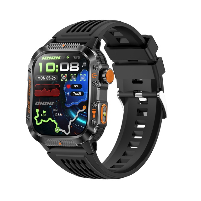 HT36 GPS Sports Watch Digital IP68 Flashlight 2.01" TFT Health Tracking Heart Rate Music Control BT Calling Smart Watch 2025