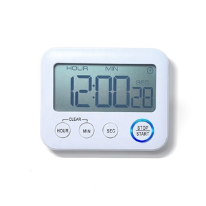 جهاز توقيت رقمي مغناطيسي للمطبخ جهاز إنذار LCD معدني عالي الجودة مؤقت مواد واضح وشاشة كبيرة - Product Image 6