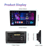 Autoradio Android Podofo 7''/9''/10'' 4+64 Go 2 Din avec CarPlay/Android Auto sans fil, GPS, WIFI, FM, RDS, AI, DSP, BT, EQ