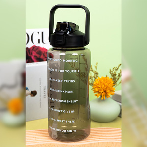 Botella Deportiva de 2 Litros para Gimnasio, Jarra Motivacional de un Galón con Marcador de Tiempo y Pajita - Product Image 5
