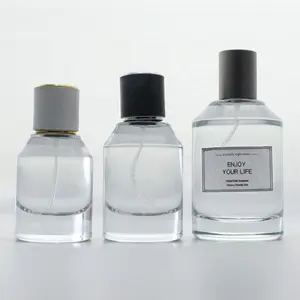 LANGXU High-End-alle einzigartige premium-Schöne leere durchsichtige Glasparfümflaschen 30 ml 50 ml 100 ml kundenspezifische Etiketten und Schachteln