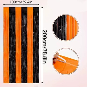 Nouveau style de rideau de guirlandes multicolores pour décor de fond d'Halloween, idéal pour les soirées d'Halloween, les rassemblements et les séances photo - Product Image 3