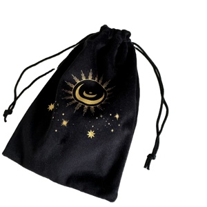 Mantel para Mesa de Tarot de Adivinación, Tela de Terciopelo Grueso con Pentagrama de Triple Luna + Bolsa para Cartas de Tarot - Product Image 4