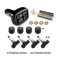 Promata MATAC-4E 4WD TPMS avec affichage sur prise allume-cigare, 4 capteurs externes et réglage de la pression à un bouton pour SUV et Ute