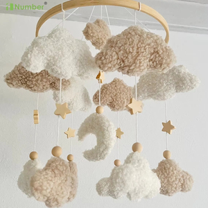 MOQ <span class=keywords><strong>basso</strong></span> giocattoli per bambini all'ingrosso fatto a mano in tessuto Cloud Star cellulari per bambini per bambine ragazzi Corano scuola materna culla cellulari - Product Image 1
