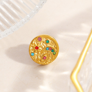 Broche con Diseño de Luna, Chapado en Oro de 18k, Engaste con Bisel, para Uso Diario Femenino - Product Image 2