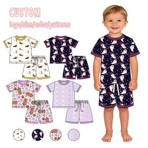 Nouveaux styles 2026 – Pyjamas de Noël en bambou pour enfants – Motifs personnalisés 2026 – Shorties 95 % bambou pour filles et garçons - Product Image 4
