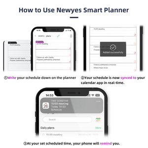 Newyes <span class=keywords><strong>APP</strong></span> Smart Pen Digital Notebook A5 <span class=keywords><strong>Agenda</strong></span> Smart Pen Digital Schedule Planner con almacenamiento y sincronización en la nube - Product Image 4