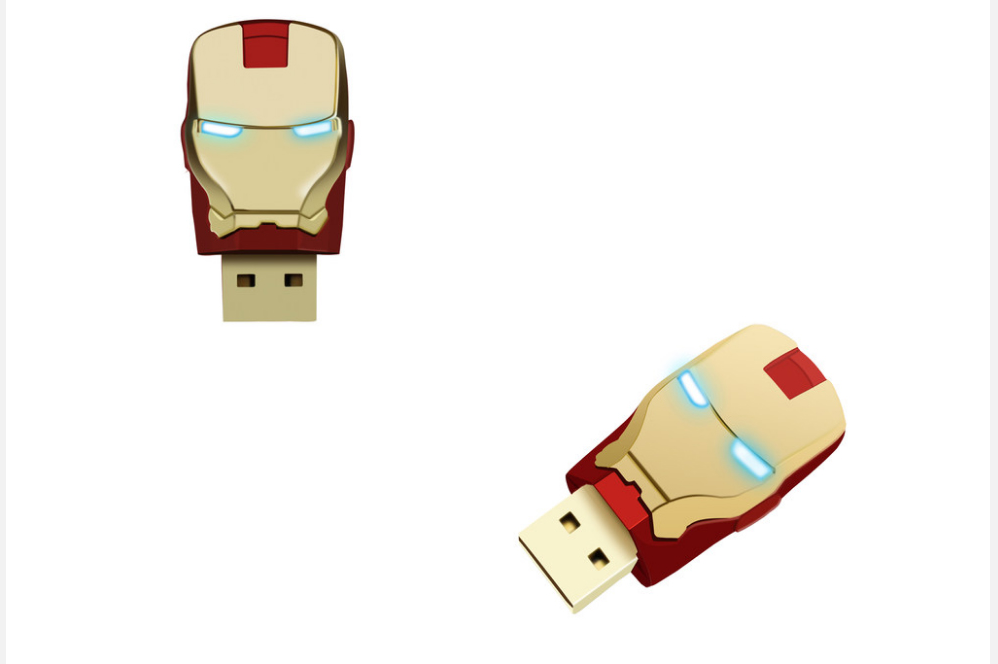 Clés USB Iron Man - Haute capacité et éclairage LED
