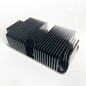 6063 in alluminio T5 nero anodizzato dissipatore di calore personalizzato cnc lavorato 120(W)* 36(H)* 70(L)mm