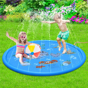 Tapis d'arrosage pour enfants 170 cm, tapis de jeu extérieur avec arroseur pour s'amuser en été dans le jardin ou sur la pelouse - Product Image 1