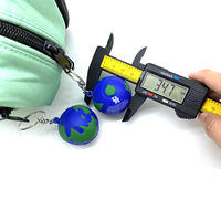 Boule anti-stress en PU personnalisée avec porte-clés, globe anti-stress, porte-clés