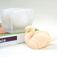 3D Dreidimensionale Schwan-Silikonform DIY Duftkerzen-Dekoration Ofenfeste Schokoladen- und Zuckerkuchen-Backform