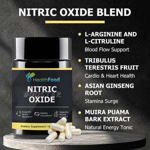 Cápsulas de Óxido Nítrico para el Crecimiento Muscular y Apoyo Vascular, Suplemento Nutricional con L-Arginina y L-Taurina, 60 Cápsulas, Precio al por Mayor - Product Image 4