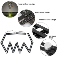 Règle de mesure d'angle durable pour constructeurs/artisans/charpentiers Règle pliante industrielle multi-angles personnalisable OEM