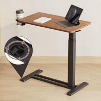 AJUNION Table d'appoint de salon chambre à coucher Table d'ordinateur portable poste de travail mobile ressort mécanique hauteur réglable bureau debout
