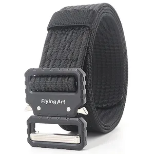 Ceinture en polyester avec logo personnalisé en nylon et boucle à dégagement rapide réglable pour l'entraînement sportif