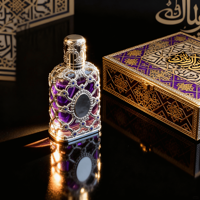 Bouteilles en verre de parfum de luxe vides avec logo personnalisé 50ml/75ml avec boîte sérigraphiée de pulvérisateur à sertir