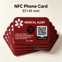 Carte NFC personnalisée avec logo imperméable, attachée au téléphone