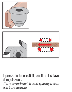 Ý thực hiện Hw bộ của làm tròn cutterheads Hw doanh thu dao thích hợp cho làm việc profiled cạnh - Product Image 2