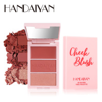 Palette de poudre 3-en-1 correcteur, illuminateur et fard à joues – Vente en gros, palette de blush crème, marque privée