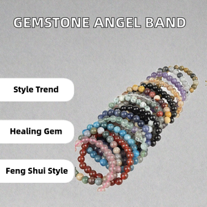 Pulsera Elástica de Cristal Natural, Cuentas de Piedras Preciosas de 8mm, Joyería Redonda Ajustable para Yoga, Regalo - Product Image 2