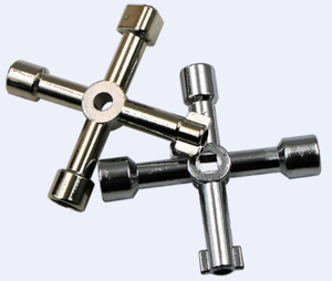 <span class=keywords><strong>Clé</strong></span> à eau multifonctionnelle 4 en 1 en alliage, forme triangulaire/carrée, pour train, ascenseur électrique, armoire électrique, vanne - Product Image 3