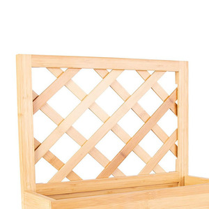 カスタムダイヤモンドトレリス野菜フラワーハーブ植物ベッド高架木製ボックススタンドガーデンプランターレイズドボックス - Product Image 2