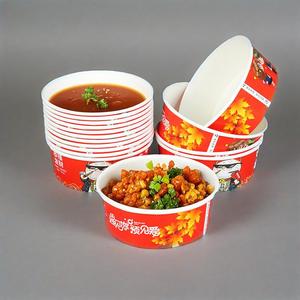 Bol à soupe épaissi jetable personnalisable bol en papier d'emballage à emporter avec couvercle en PP bol à salade avec impression en relief personnalisée - Product Image 5